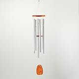 Woodstock Wind Chimes Amazing Grace Chime Large (40'') Silver Wind Chime Inspirational and Memorial Gifts Wind Chimes for Outside Patio Home or Garden Decor (AGLS)