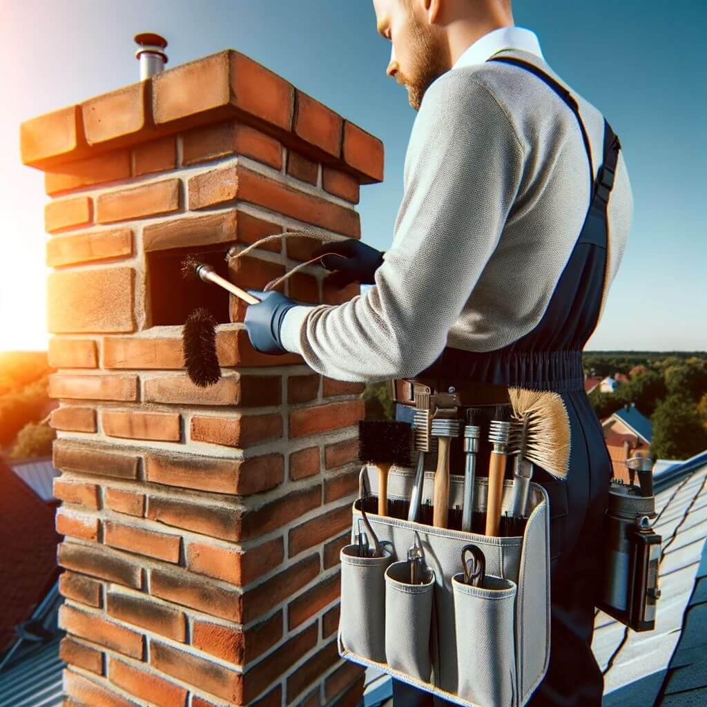 Chimney Sweep Charlottesville va clean a residential chimney