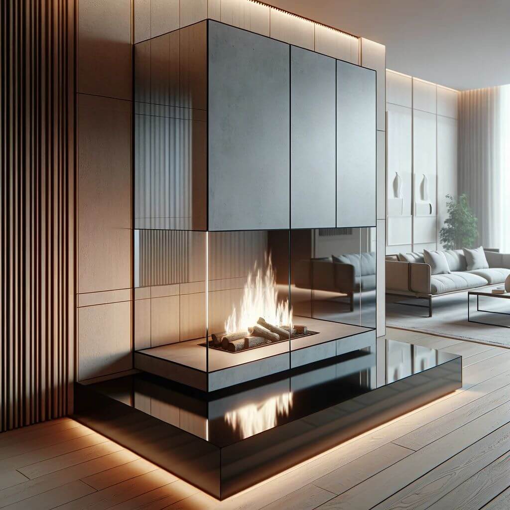 Invisible Fireplaces in a minimalist design setting