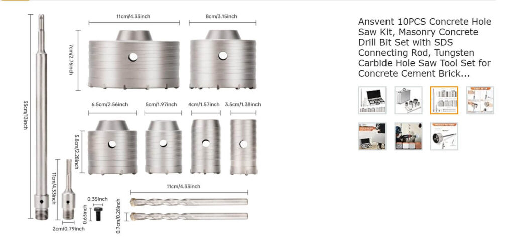 Concrete drilling Tools with SDS