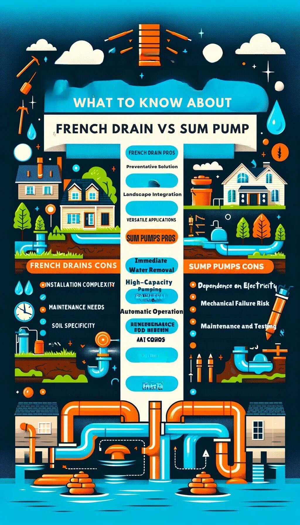 French Drain vs Sump Pump What To Know