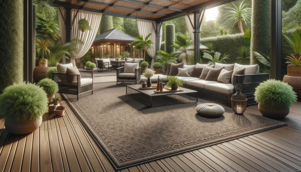Outdoor carpet, providing comfort and style to cover outside areas