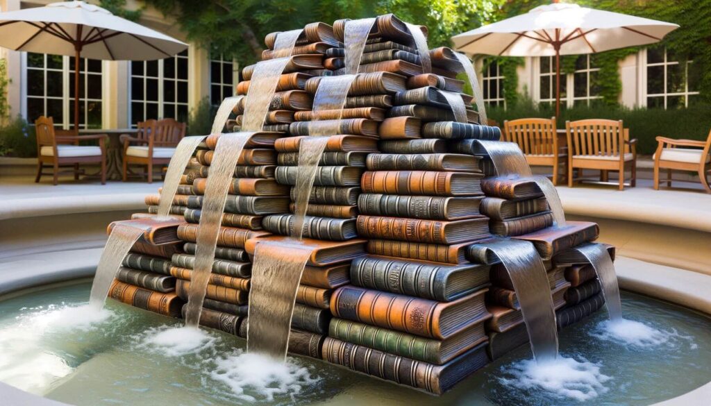 Book Cascade Water Fountain