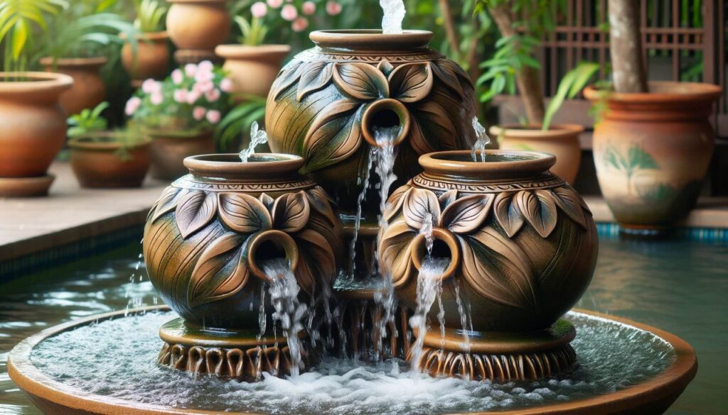 DIY Pot Fountain - Create your own unique water fountain using large ceramic pots