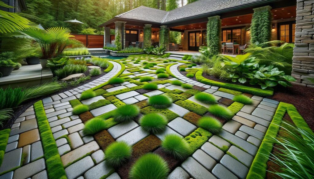 Greenery into paver patios life and vibrancy