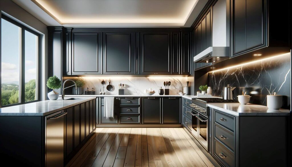 How To create elegance with Black Kitchen Cabinets