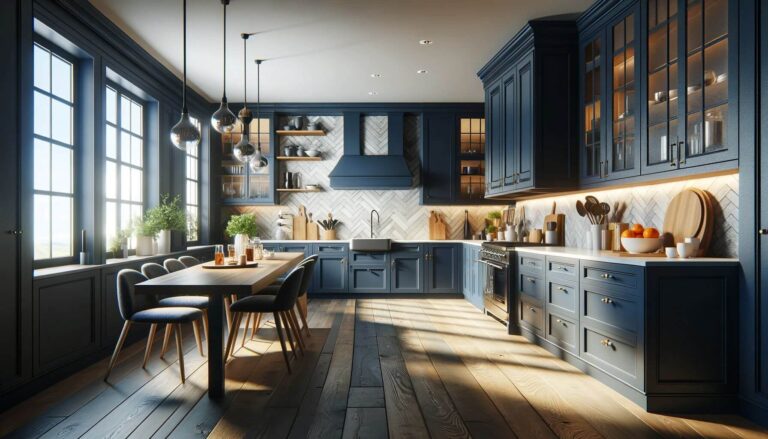 How to Design Navy Blue Kitchen Cabinets 40 Creative Ideas