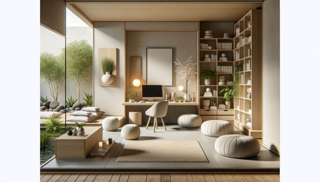 Office designed as a Zen retreat