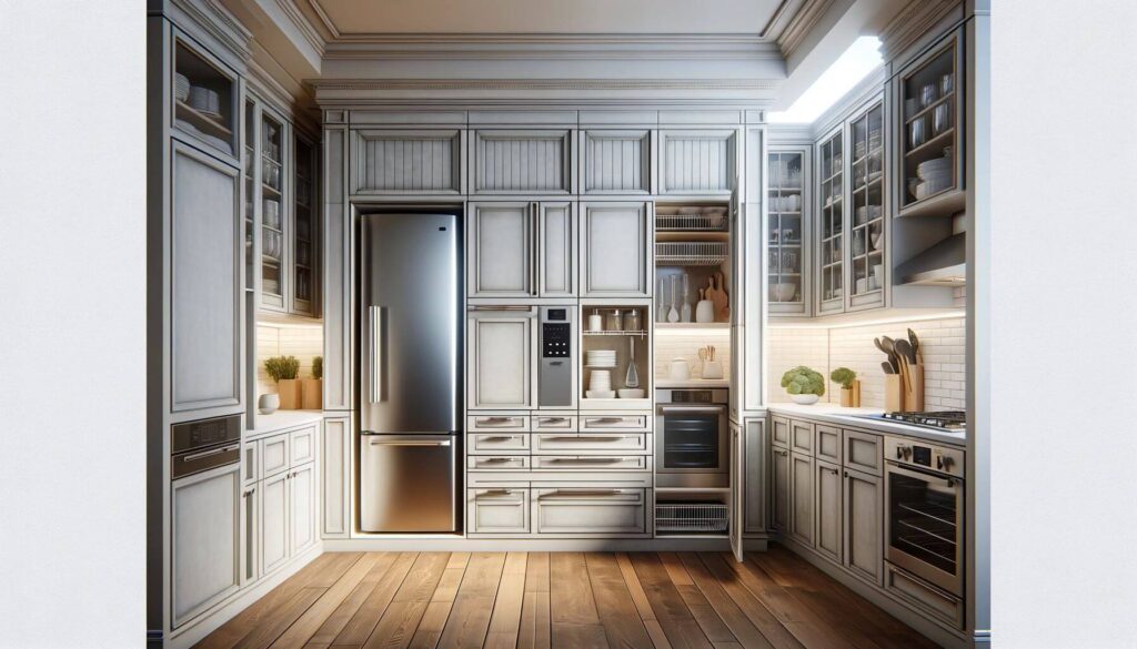 Paneled Appliance kitchen Cabinets