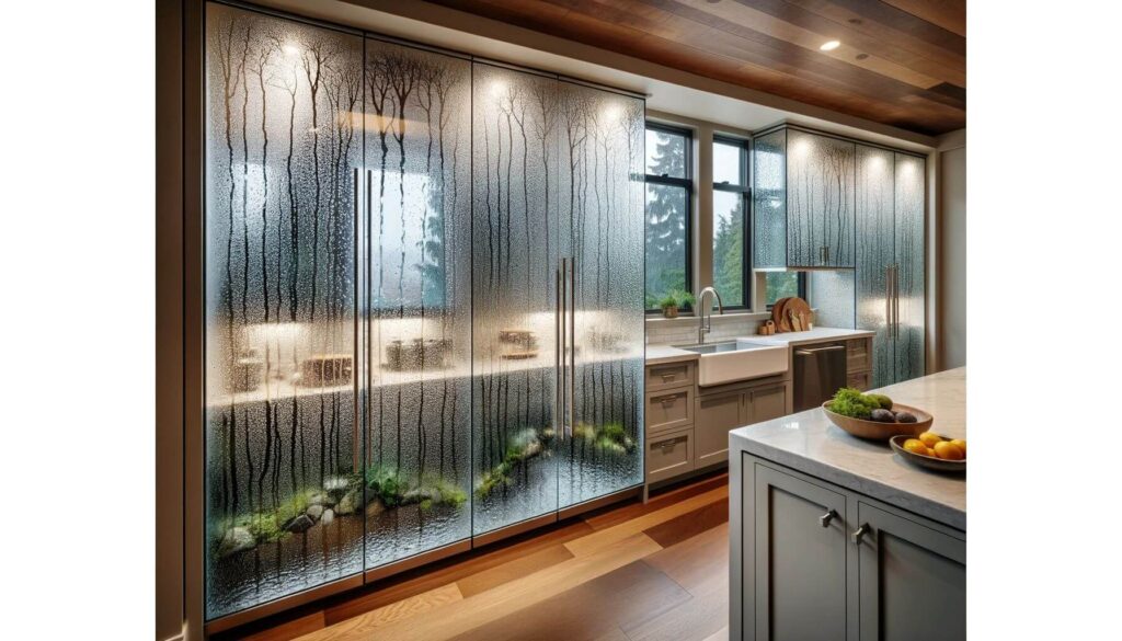 Rain Glass Cabinet Fronts