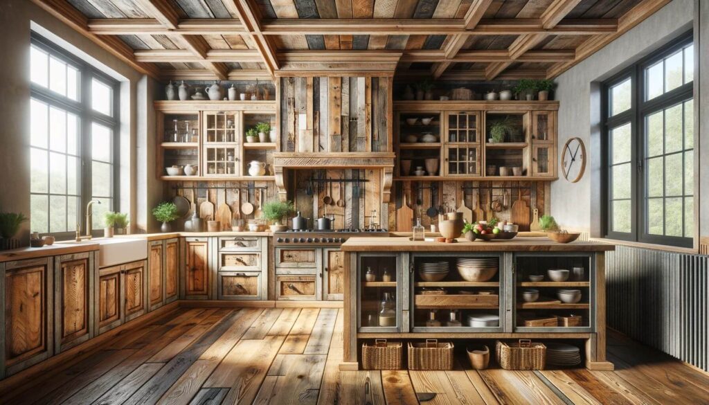 Reclaimed Wood kitchen Cabinets