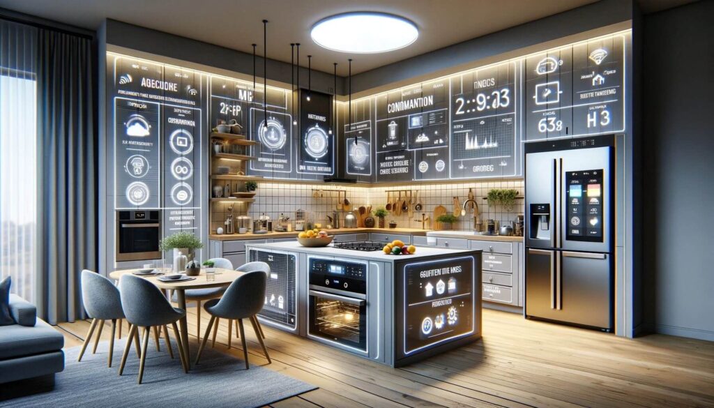 Tech-integrated spaces in kitchen