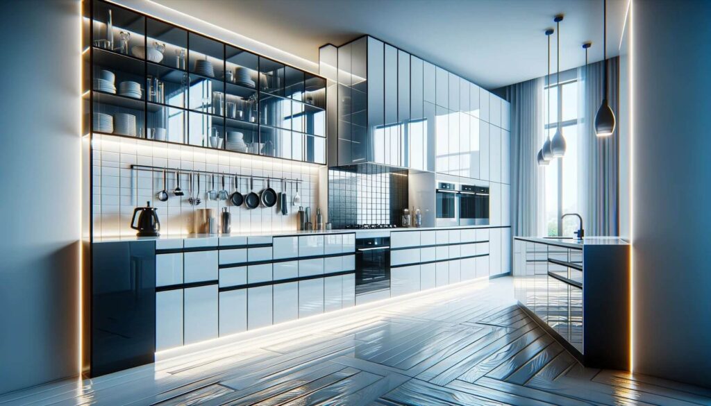 Ultra-Modern Glossy kitchen Cabinets