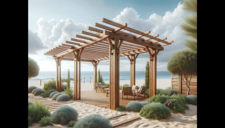 A coastal cedar pergola design