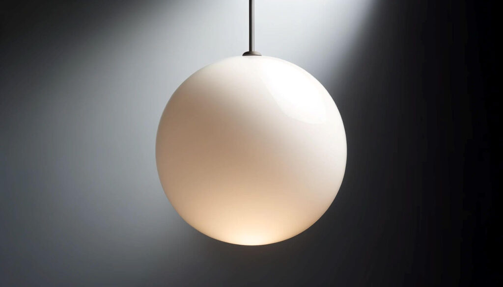 A minimalist orb ceiling light