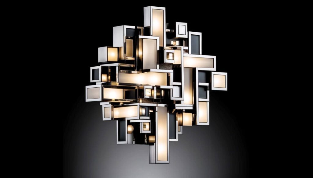 Bathroom Contemporary Cubist Light Fixture