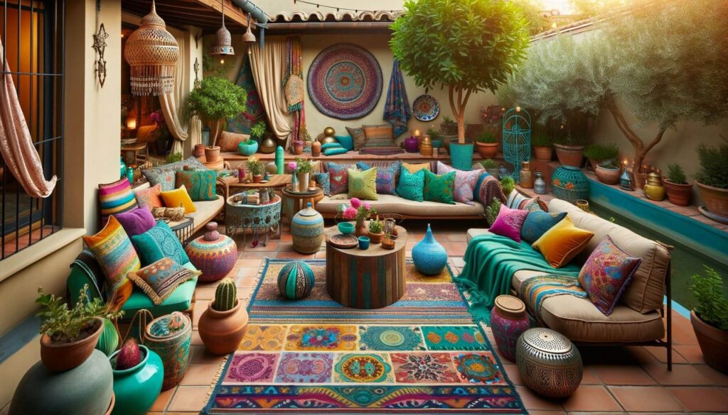 Boho Chic Design Ideas for Colorful Patio Spaces