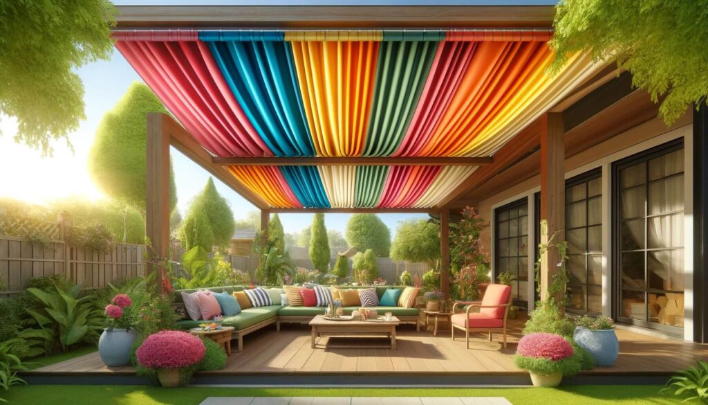 Colorful Retractable Awnings