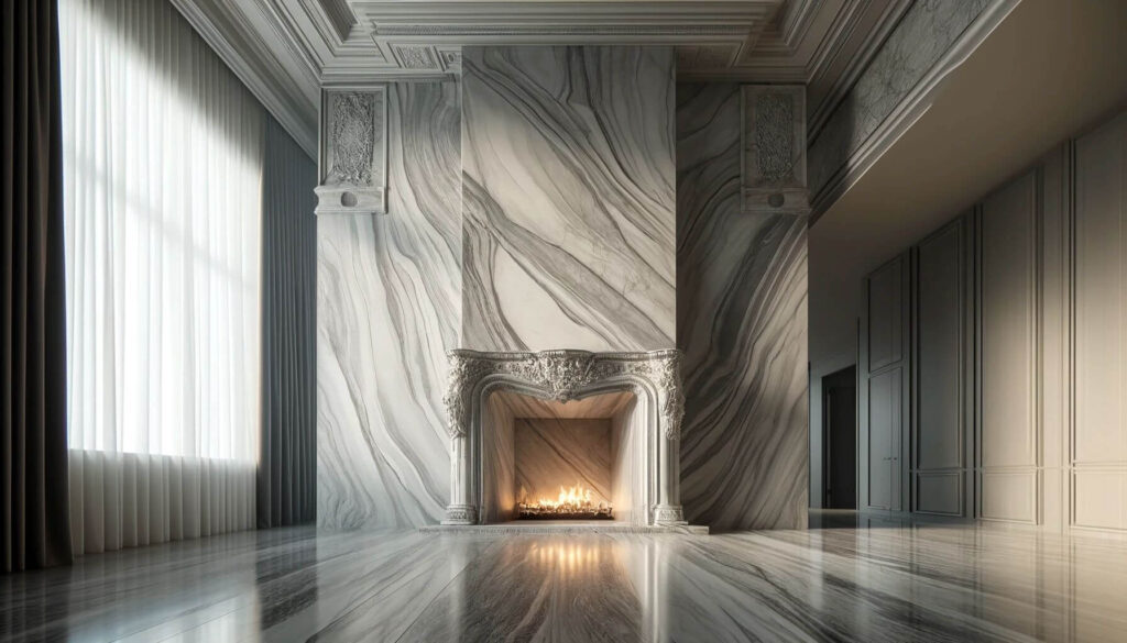 Floor-to-Ceiling Marble interior decor