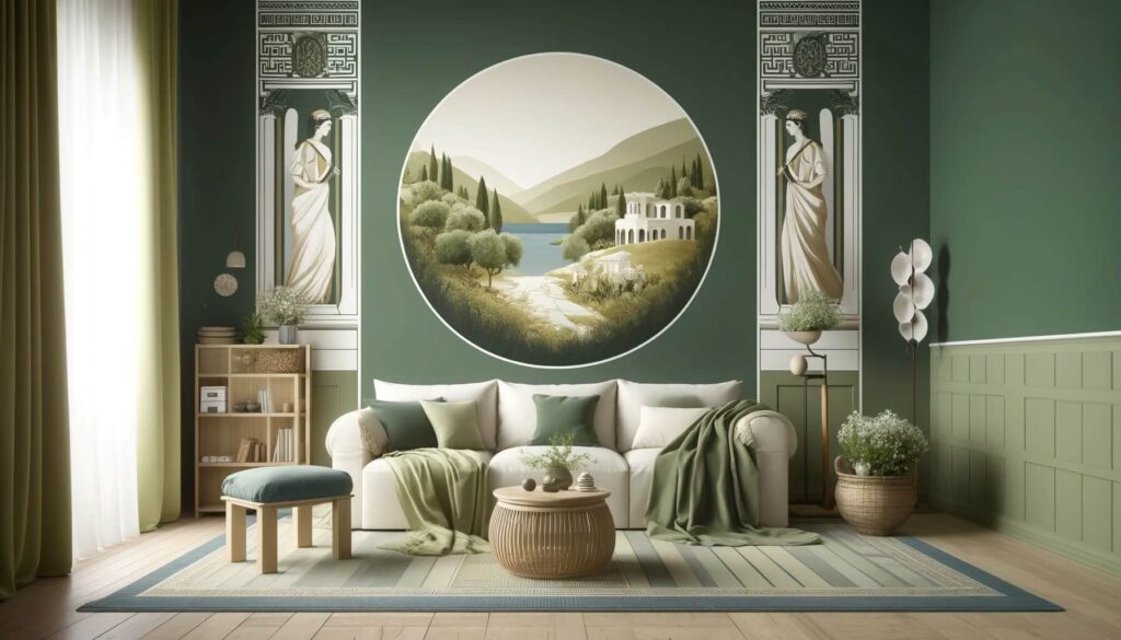 Introducing olive green into your interior design through textiles