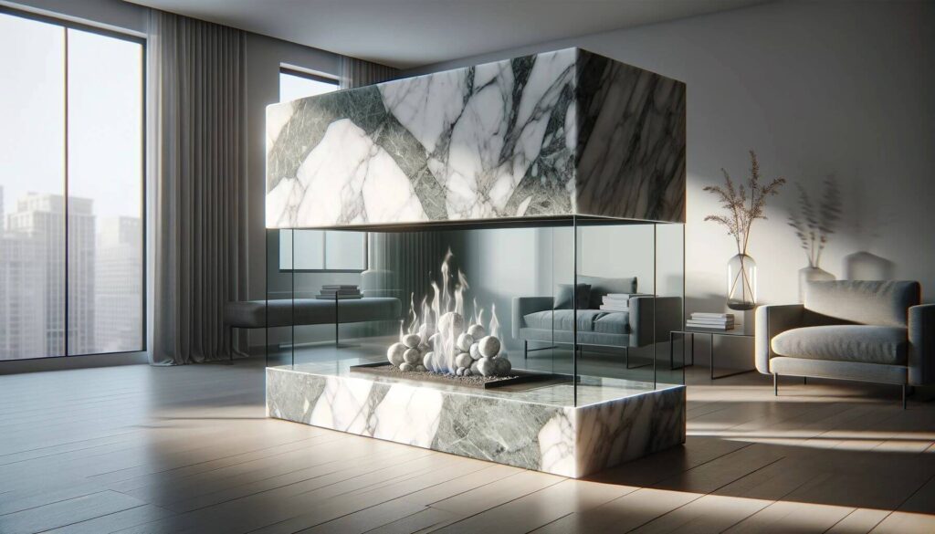 Marble and Glass Combination