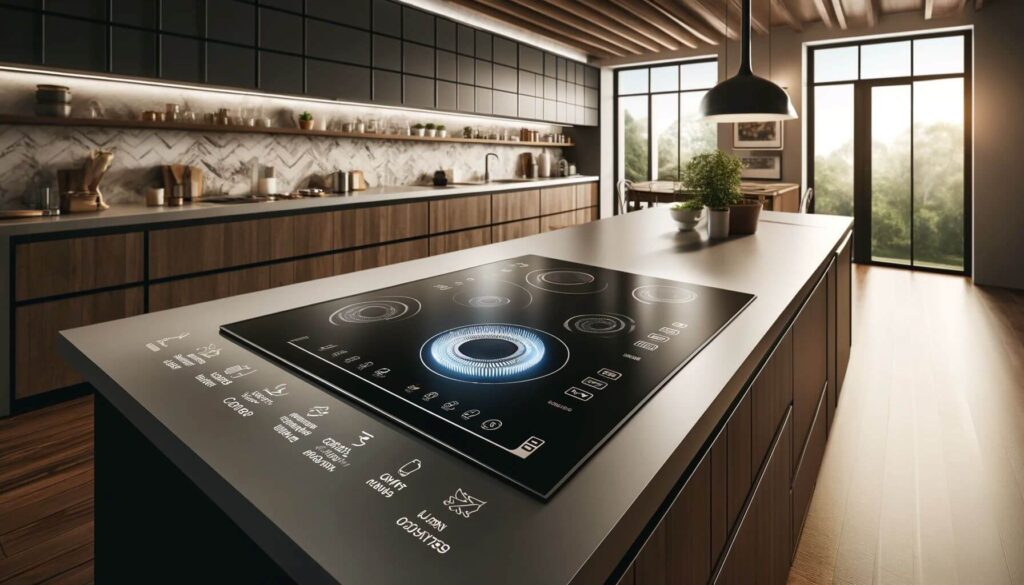 Modern kitchen induction cooktop