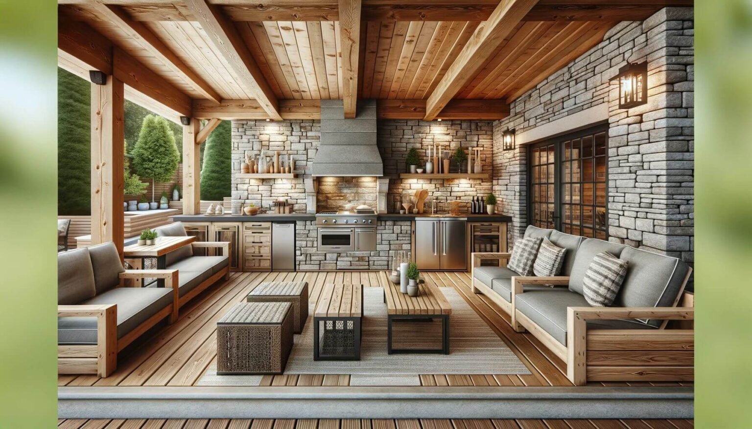 To Create a Paradise: 35 Backyard Covered Outdoor Kitchen Ideas
