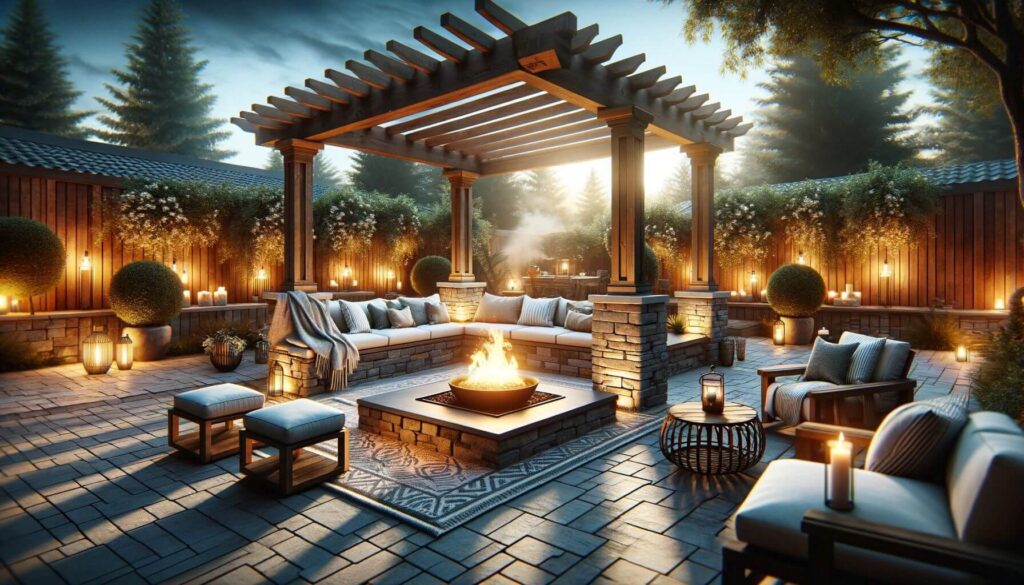Pergolas with Fire Pits