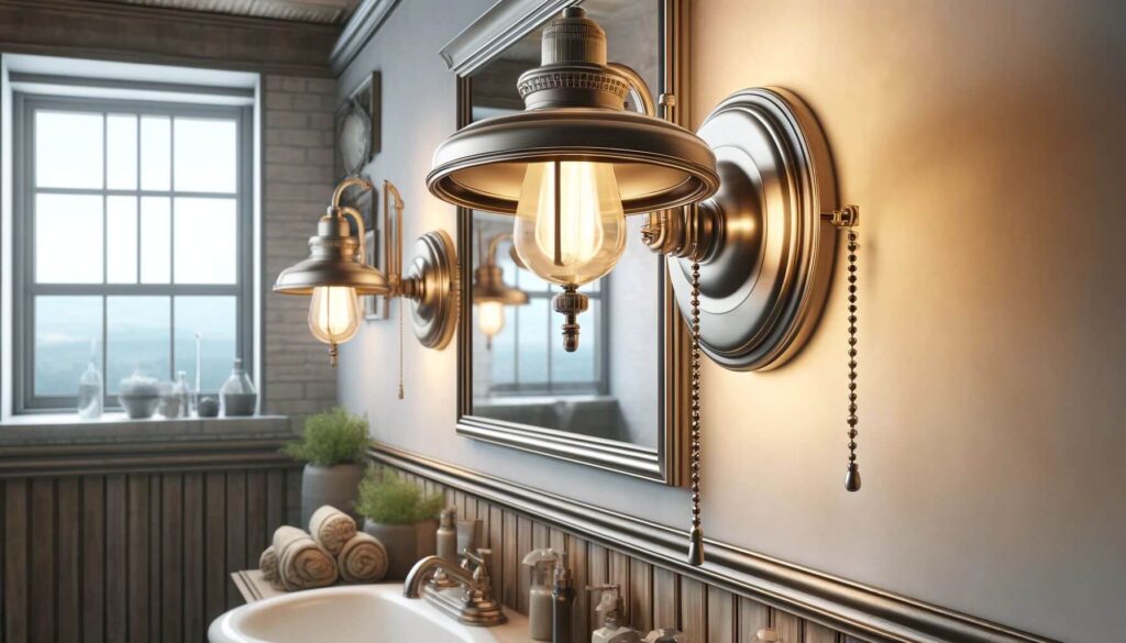 Revive the charm of the past with a retro pull-chain sconce light fixture