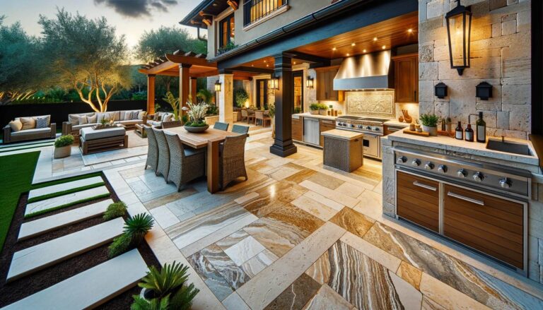 To Create a Paradise: 35 Backyard Covered Outdoor Kitchen Ideas