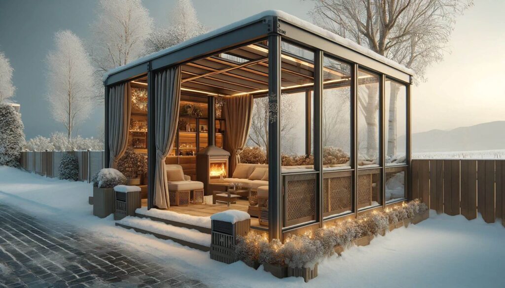 Winter Pergolas ideal for cold weather with insulated enclosures