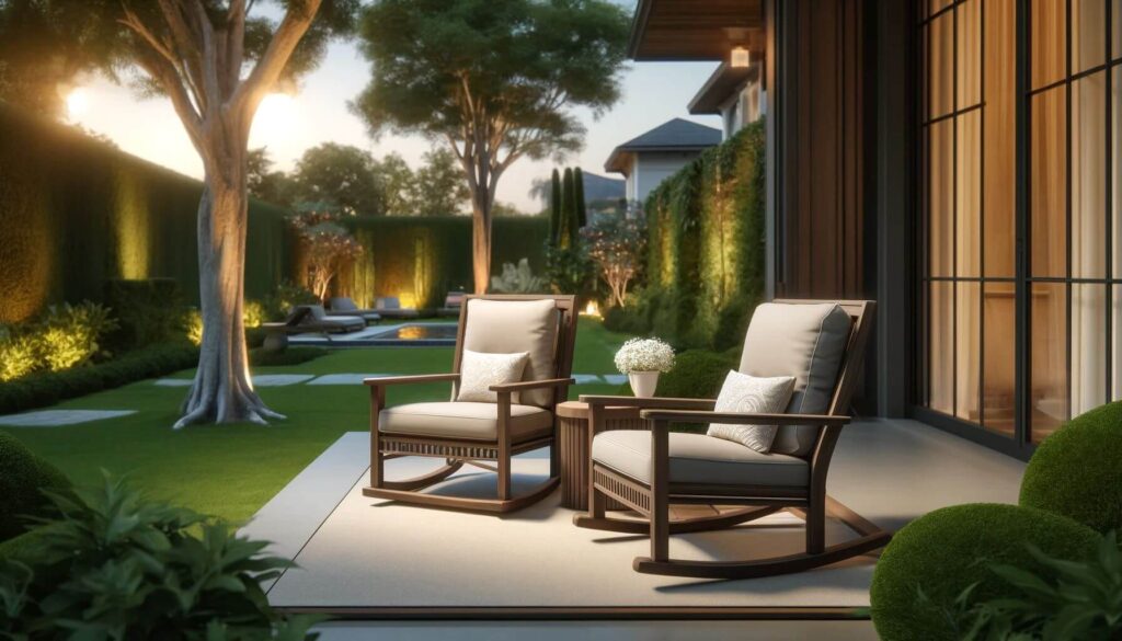 Add a couple of gliders for a smooth comforting seating option in your patio