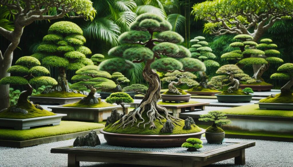 Bonsai Beauty of A Zen garden