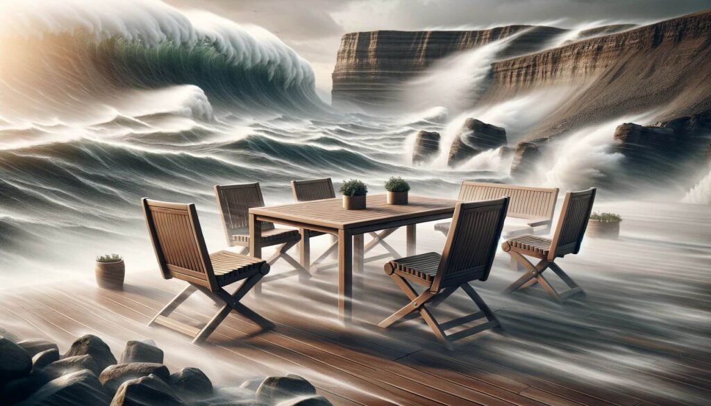 Choosing Polywood furniture setup in windy coastal area