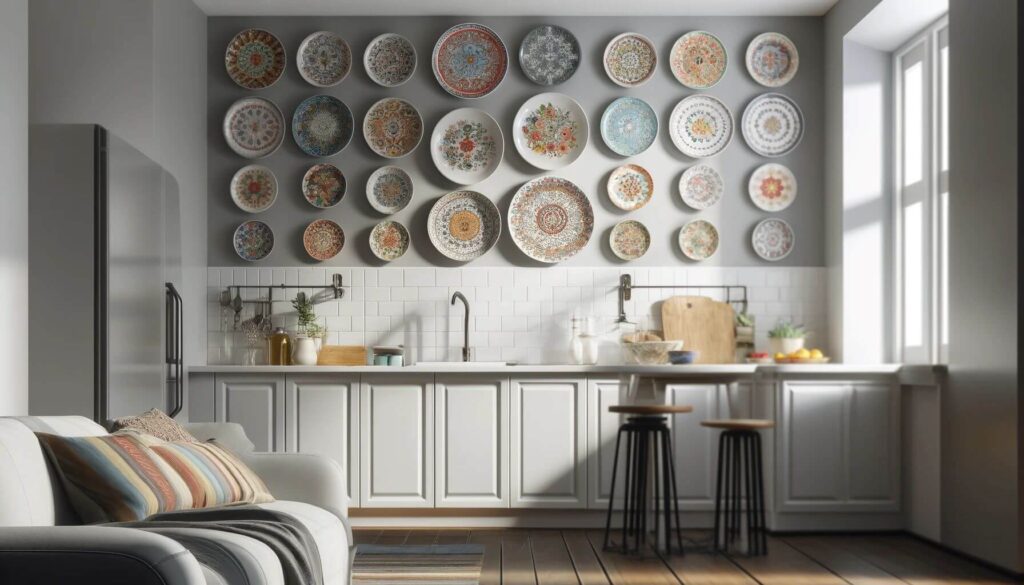 Display Decorative Plates in White Kitchen
