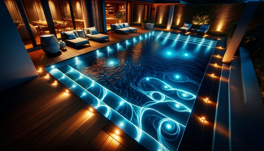 Enhance the pool area with floating pool lights