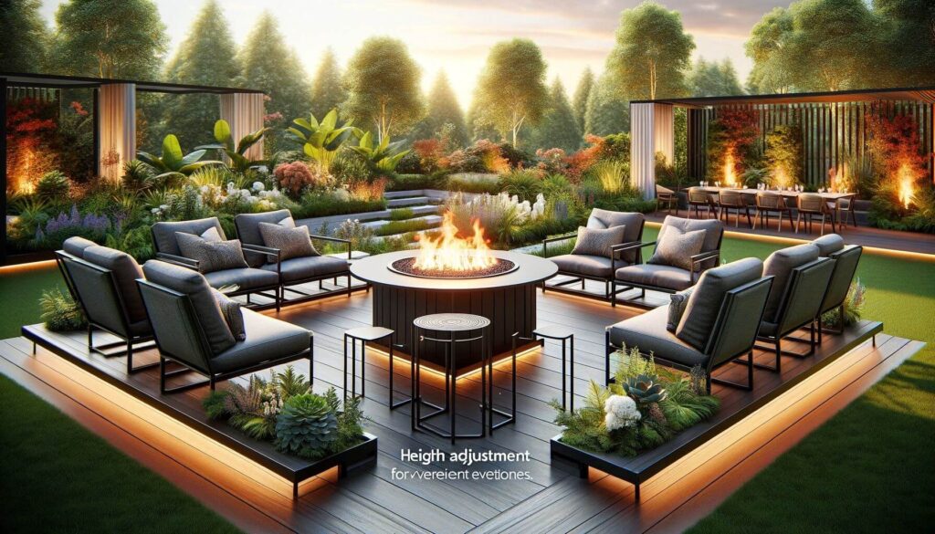Fire Pits with Height Adjustment