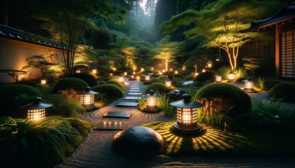 Garden Lantern Lighting A Zen garden