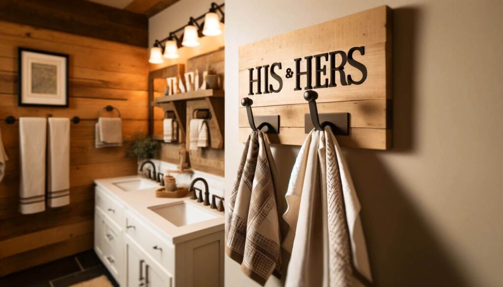 His and Hers Towel Hooks