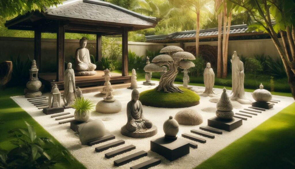 Sculptural Elements of A Zen garden