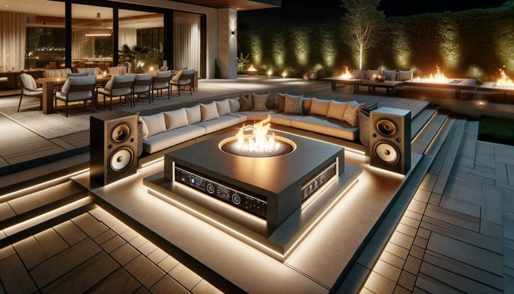 Sound System Integrated Fire Pits