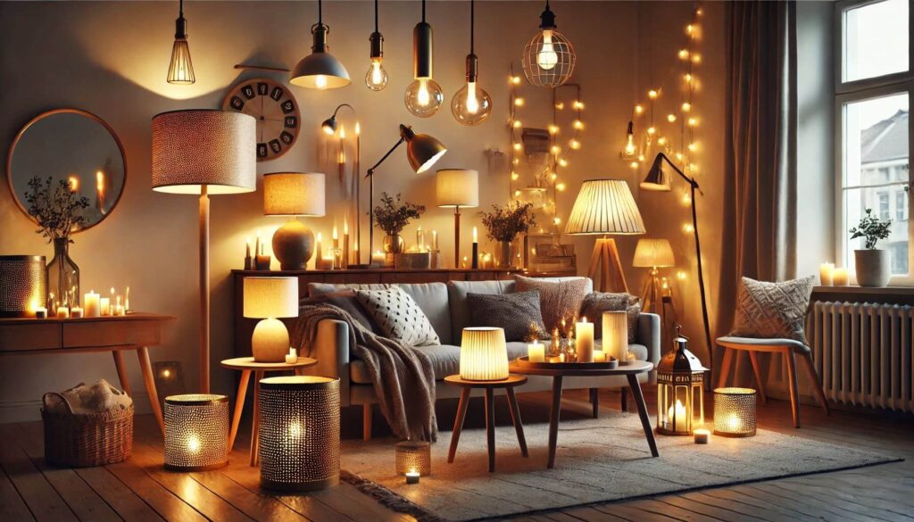 Lighting for Ambiance scandinavian living