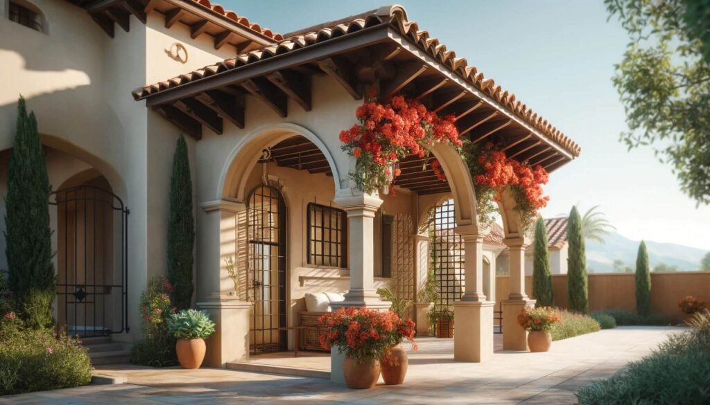 Pergolas for Every Staircase for Mediterranean or Spanish Home