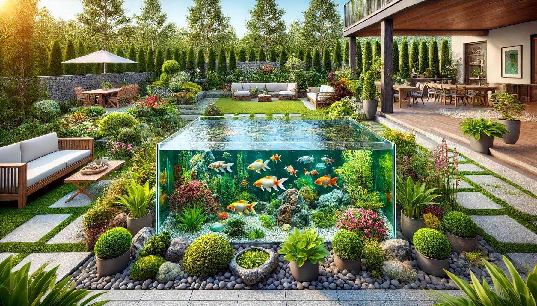 15 Awesome Backyard Aquarium Design to Enhance your Garden