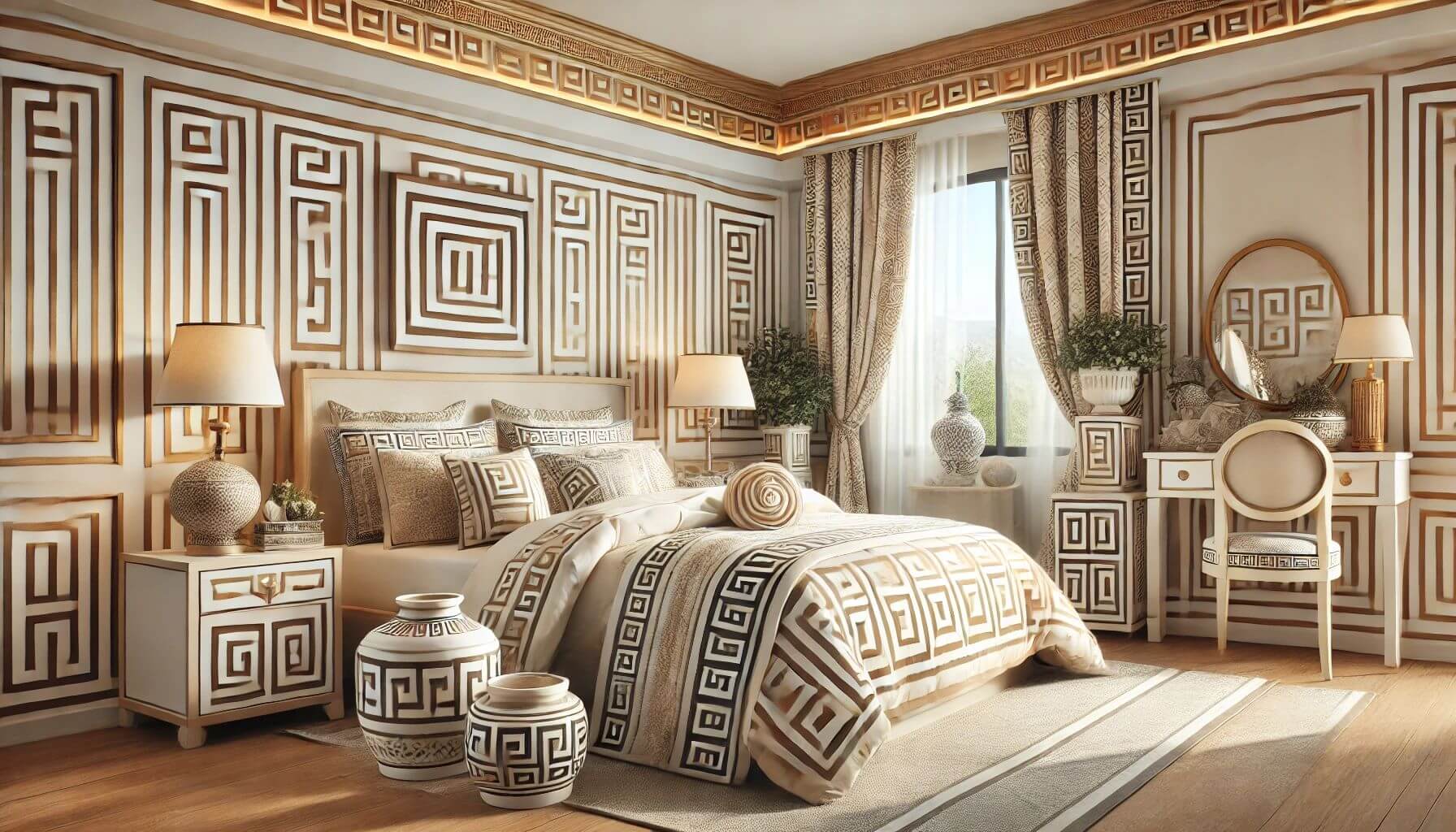 15 Greek Key Pattern Design Ideas for Your Bedroom