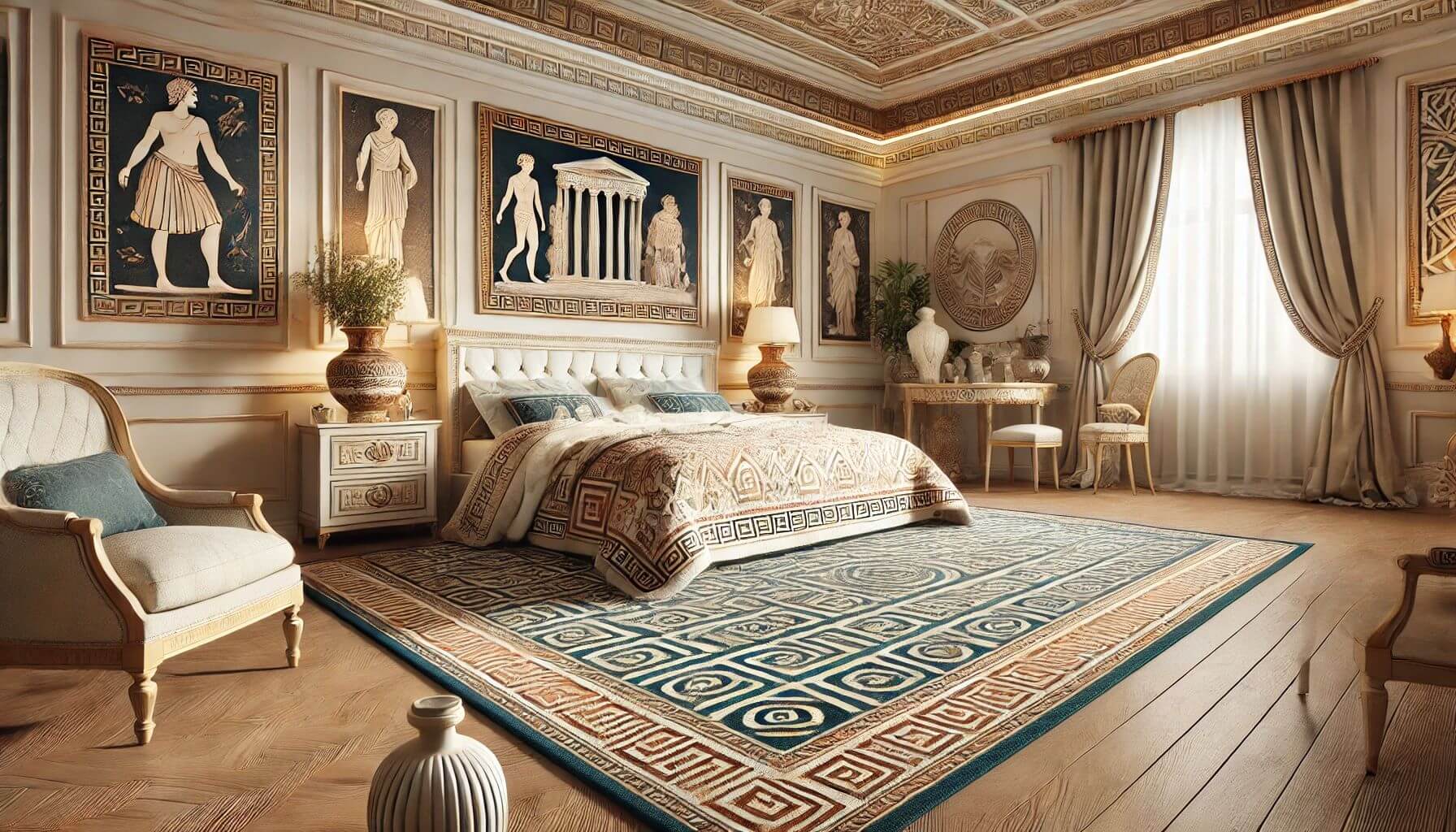 How to Choose the Right Rug for Your Greek-Themed Bedroom