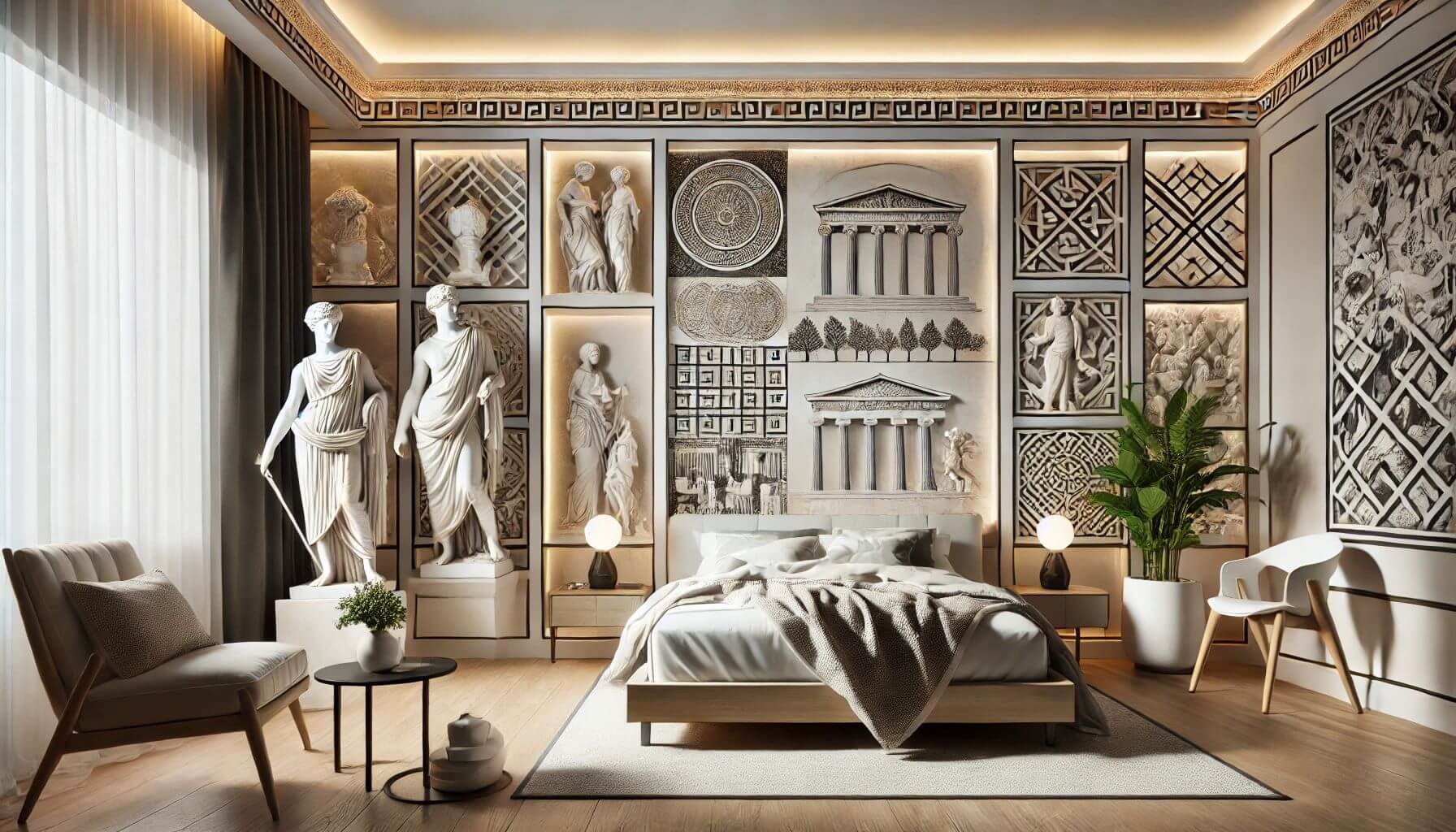 How to Mix Modern and Ancient Greek Elements in Your Bedroom