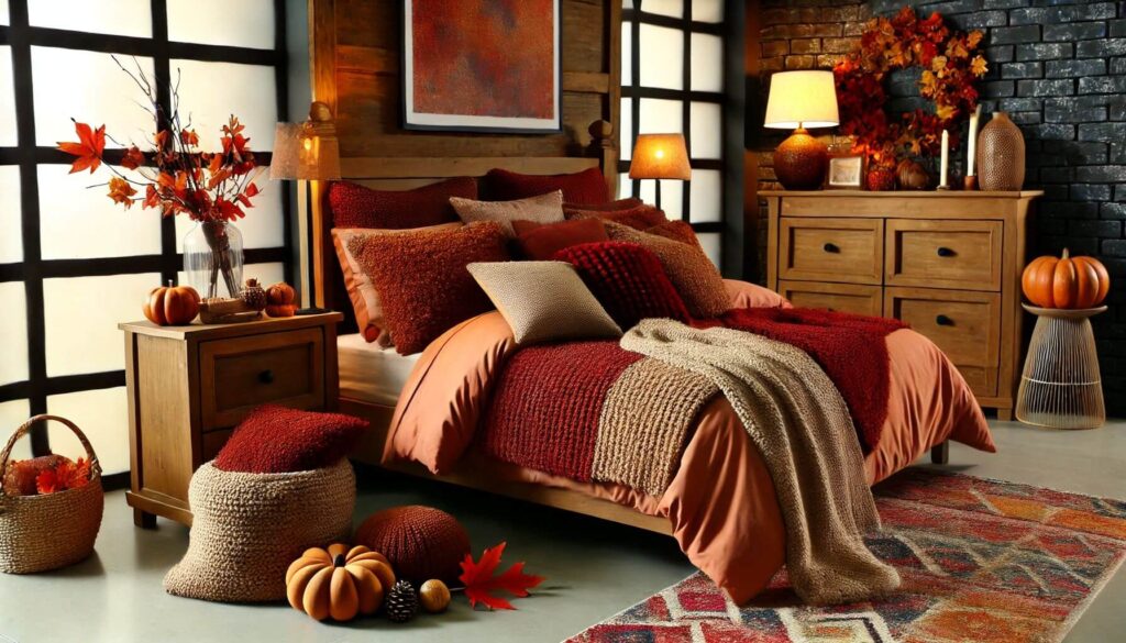 How to decorate a bedroom for autumn