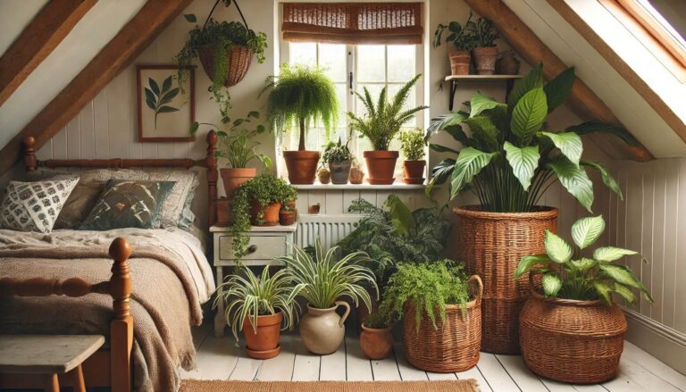 Indoor plants includes potted plants like ferns, spider plants, and peace lilies