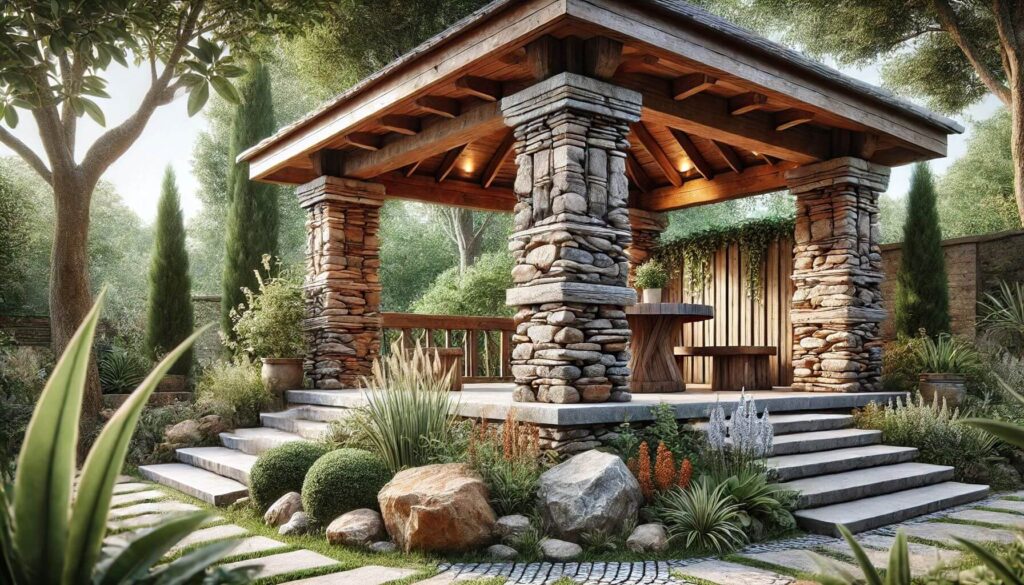 Rustic Stone Pavilion